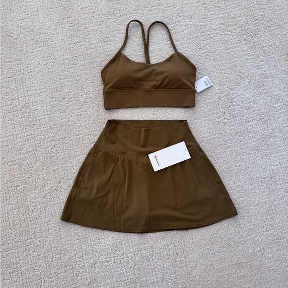 Lululemon Flow Y bra and Align High-Rise Skirt in color Allspice size8 set - Picture 4 of 13